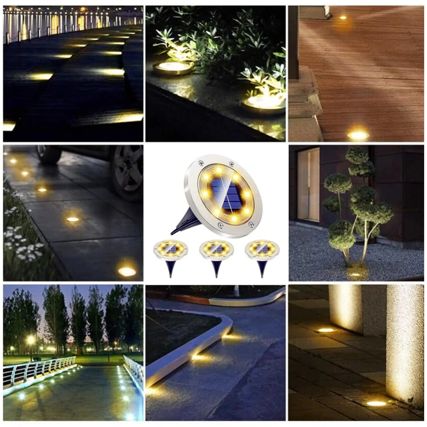 Solar Powered LED Garden Lights (4 Pc) - Image 10