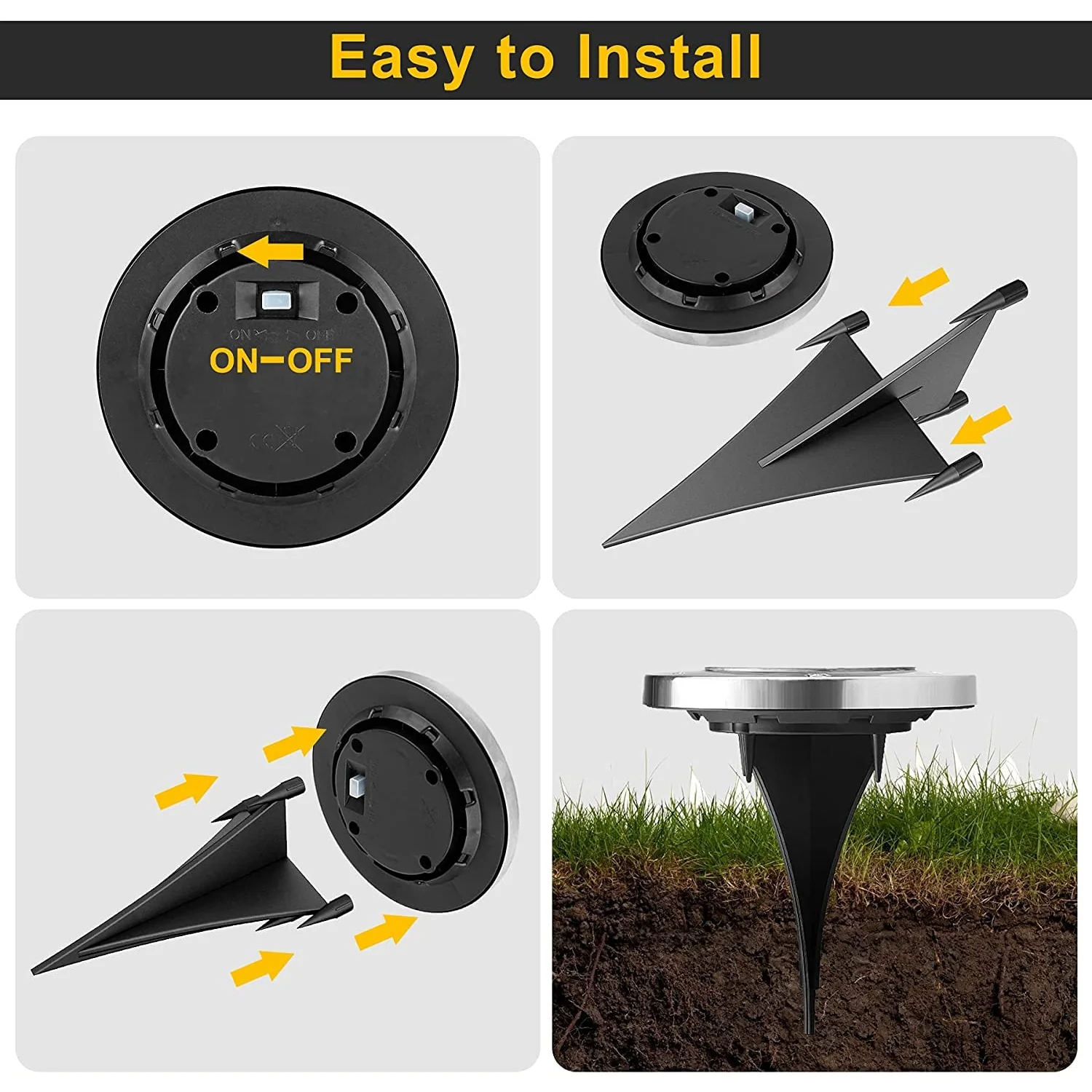 Solar Powered LED Garden Lights (4 Pc) - Image 12