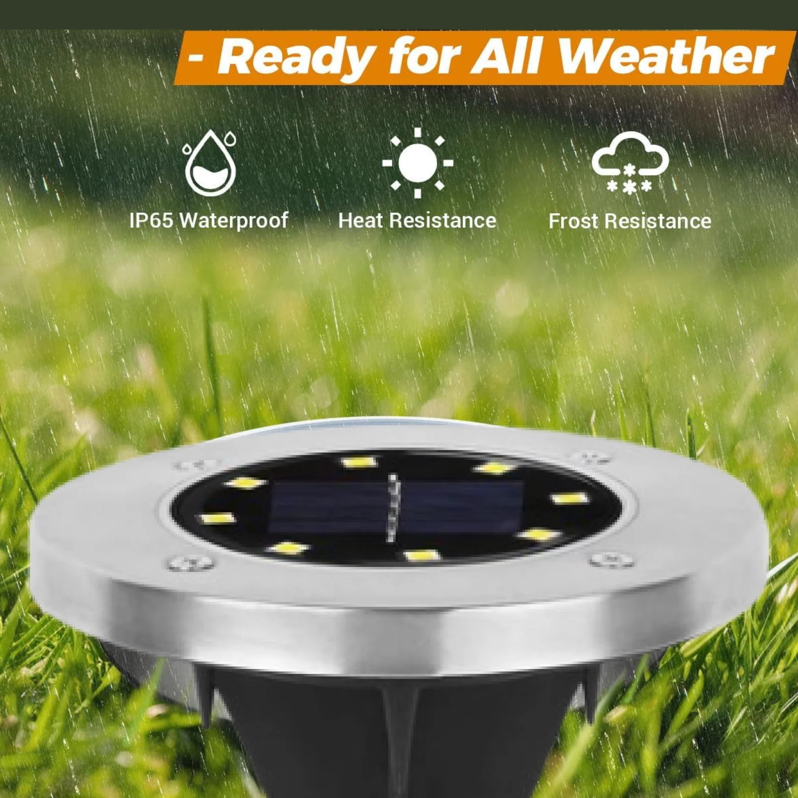Solar Powered LED Garden Lights (4 Pc) - Image 2