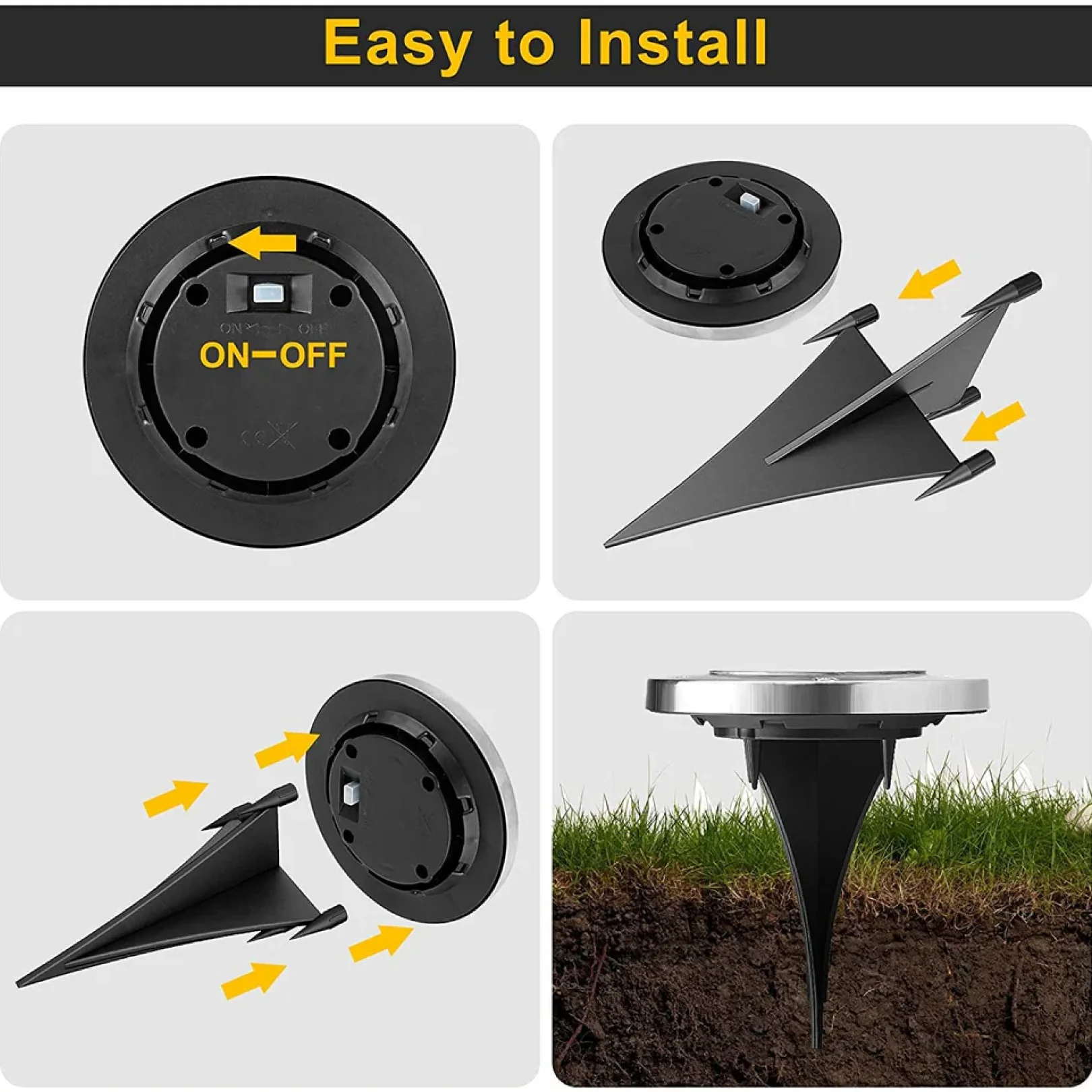 Solar Powered LED Garden Lights (4 Pc) - Image 5