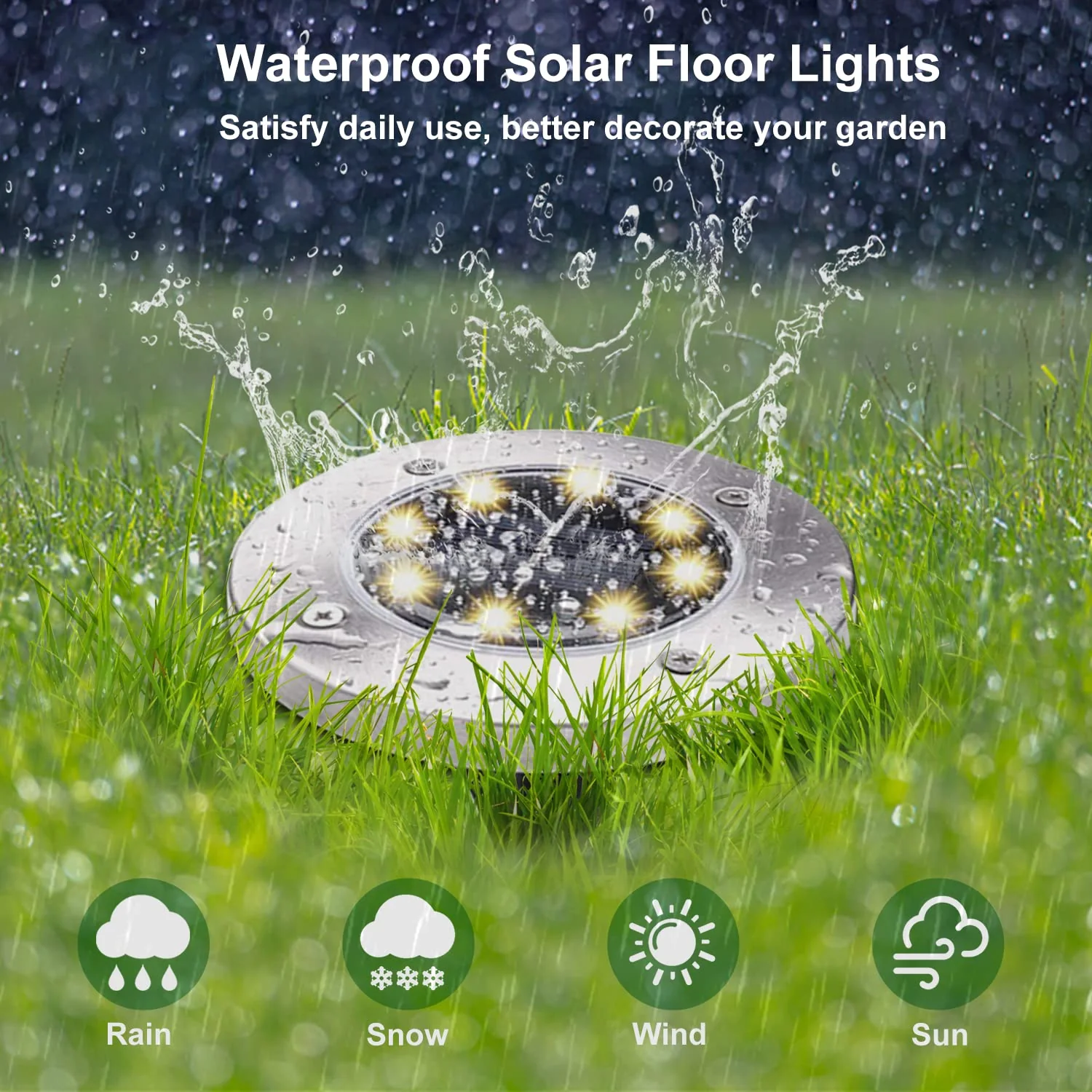 Solar Powered LED Garden Lights (4 Pc) - Image 6