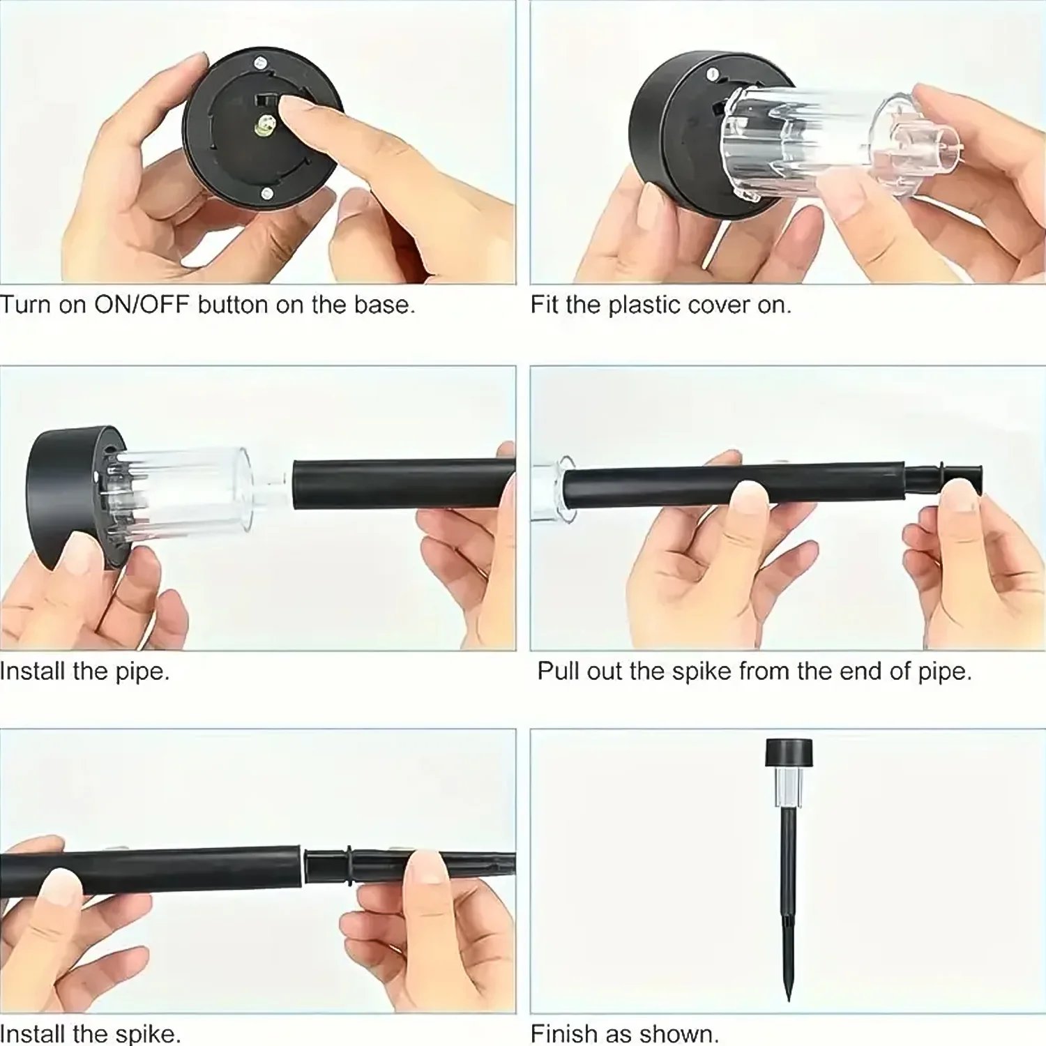 Solar-Powered LED Garden Spike Light Set (31x5cm / 2 Pc) - Image 3