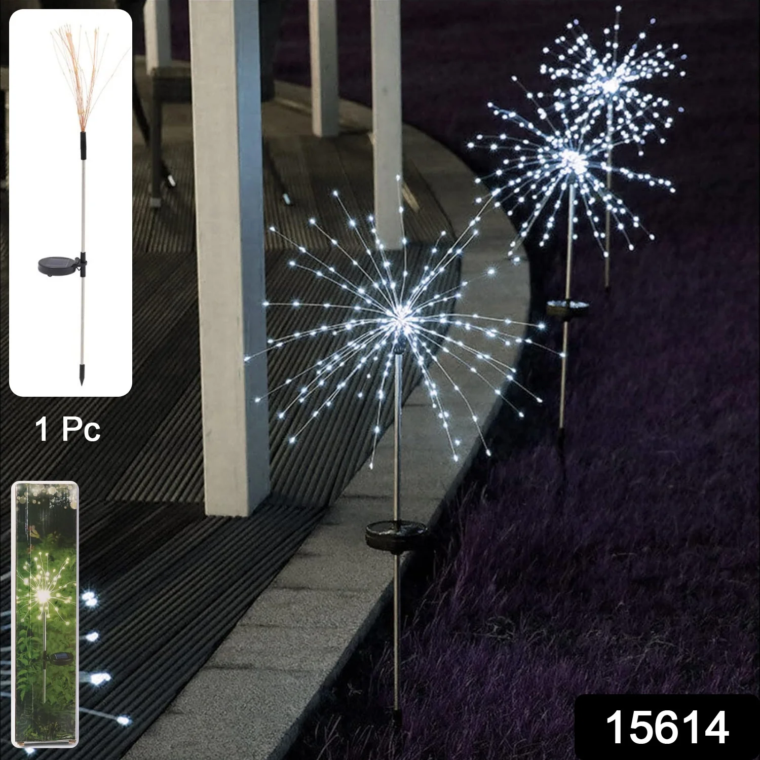 Solar Powered Starburst Firework Garden Light (1 Pc) - Image 2