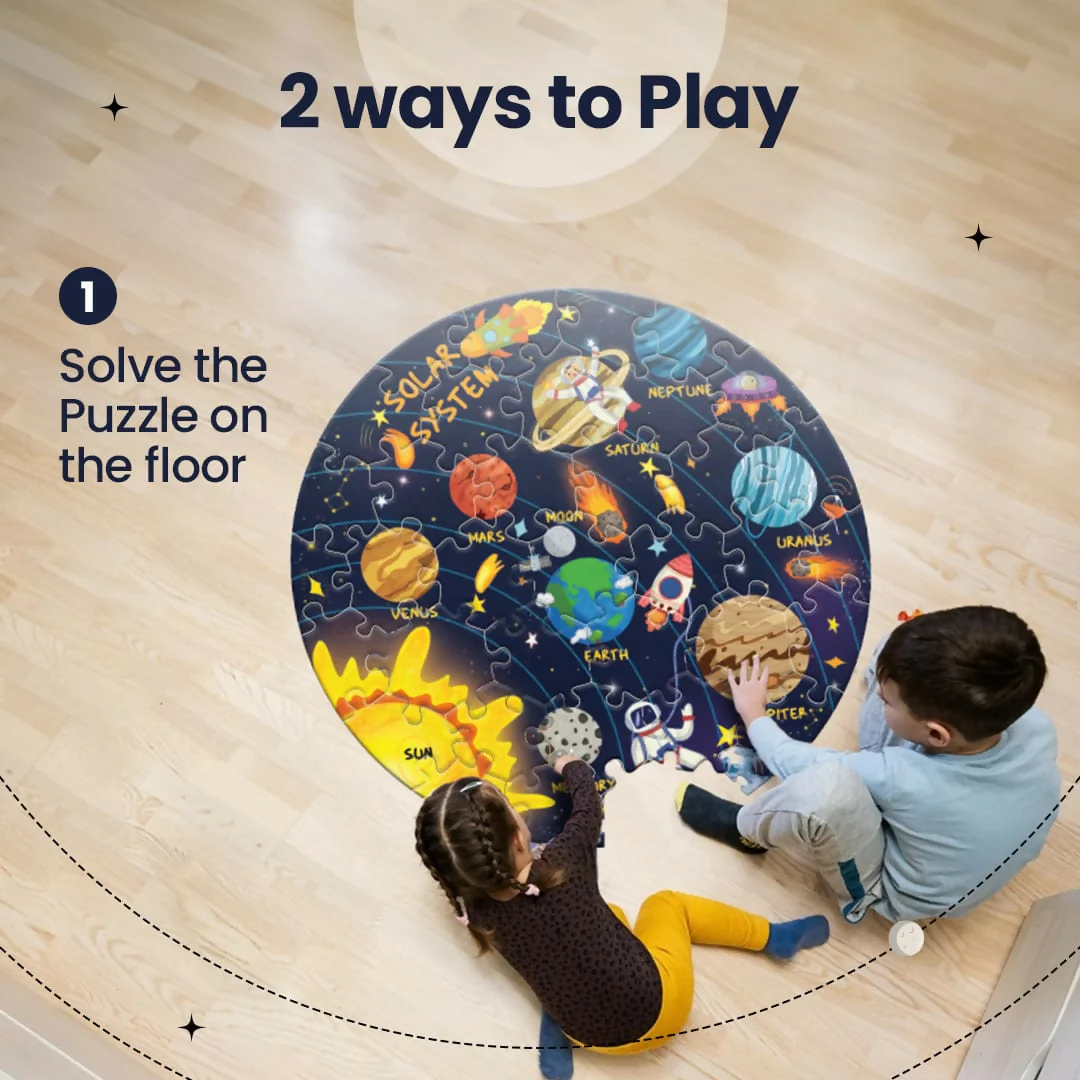 SOLAR SYSTEM PUZZLE ARYABHATTA INSPIRED - AGE 3+ (39 PUZZLE PIECES) MDF PUZZLE SERIES - Image 6