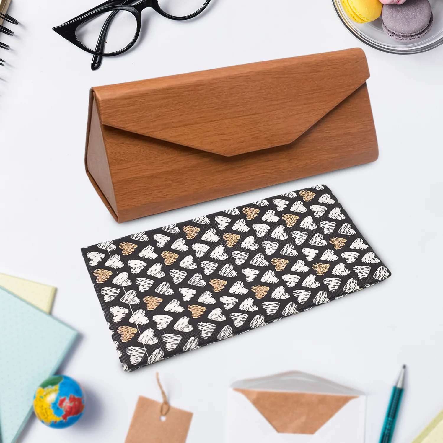 Decorative Glasses Case Eyeglasses Holder Storage Box (1 Pc / Mix color & Design) - Image 7