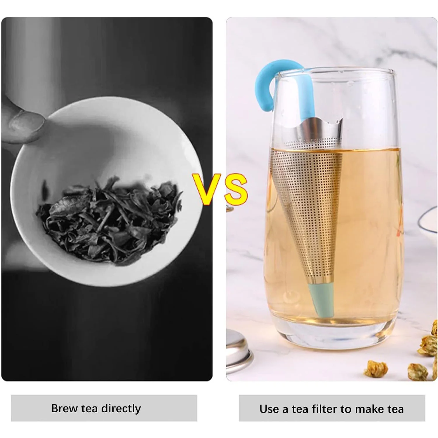 Reusable Cute Umbrella Tea Strainer Without Tray / Stand (1 Pc / Mix Color) - Image 3