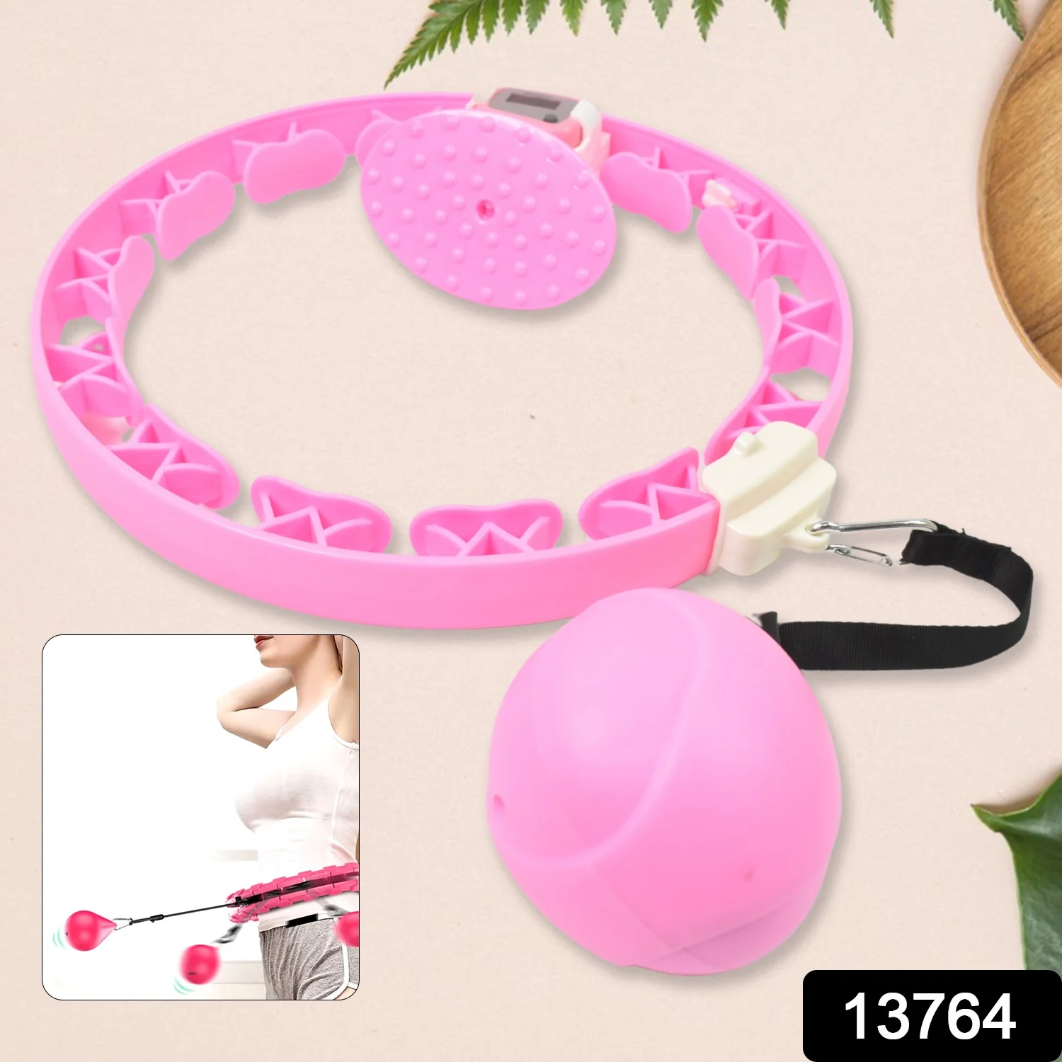 Smart Fitness Hula Hoops with Ball and Intelligent Counter (1 Pc / Loose) - Image 2