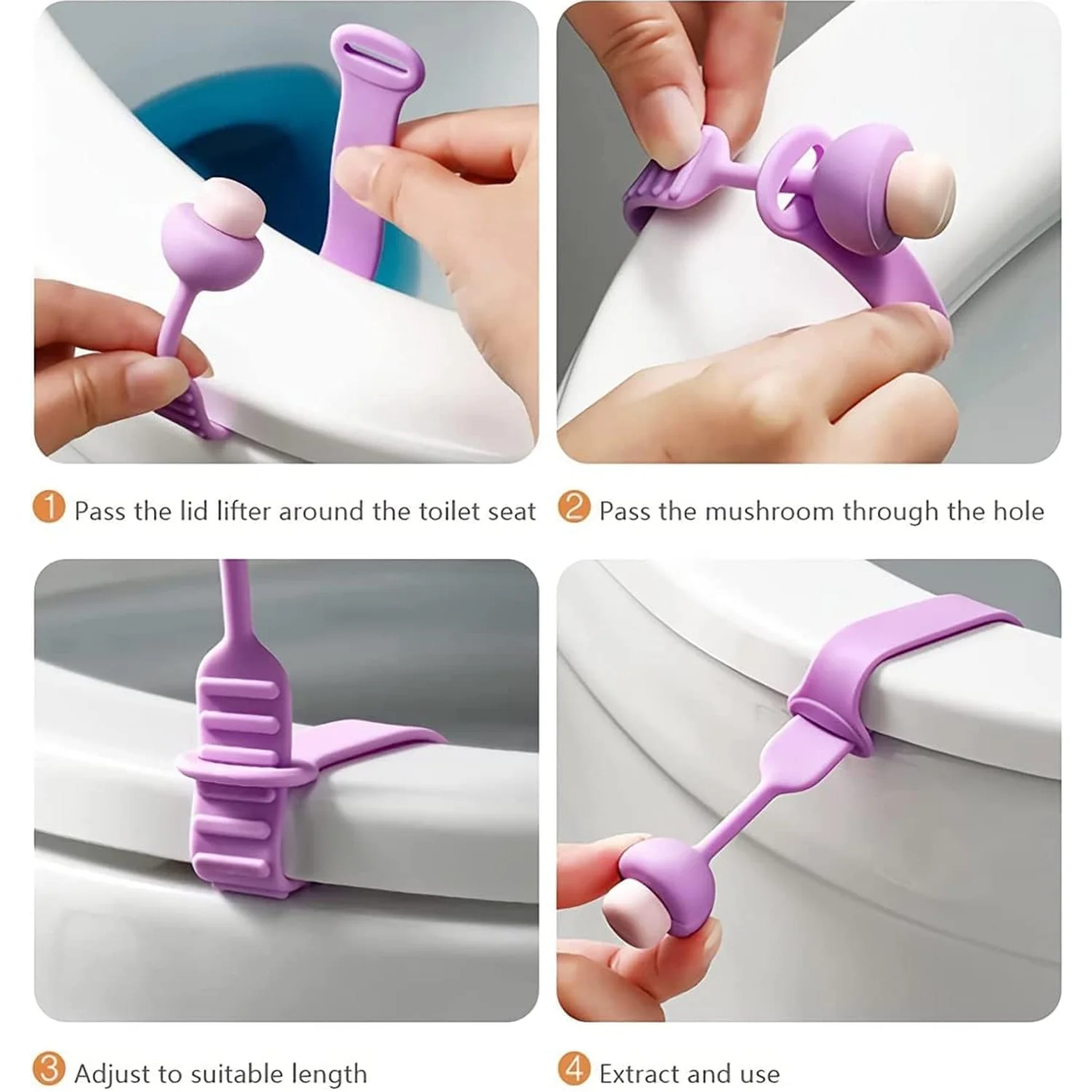 Silicone Toilet Seat Lifter Band (1 Pc) - Image 5