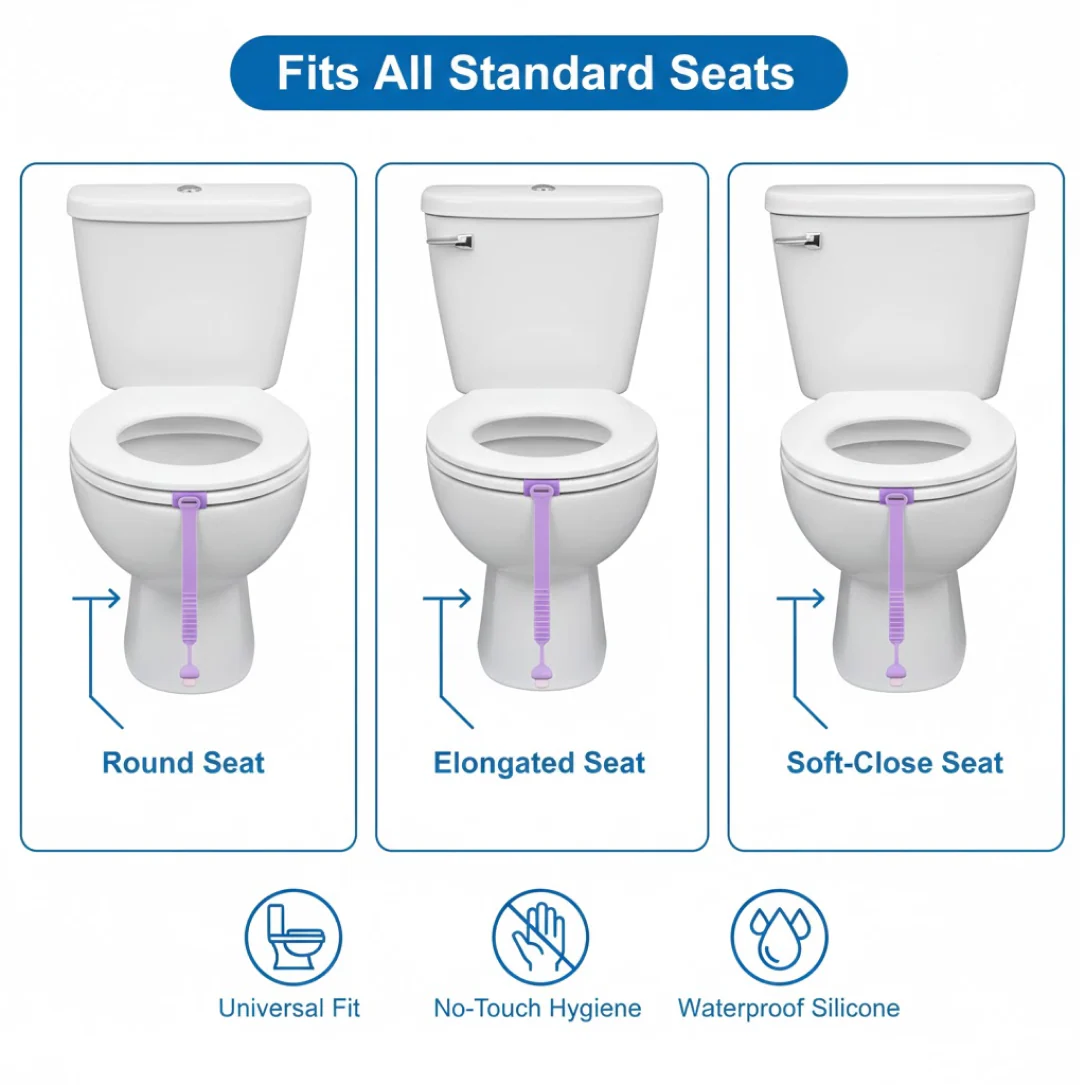 Silicone Toilet Seat Lifter Band (1 Pc) - Image 6