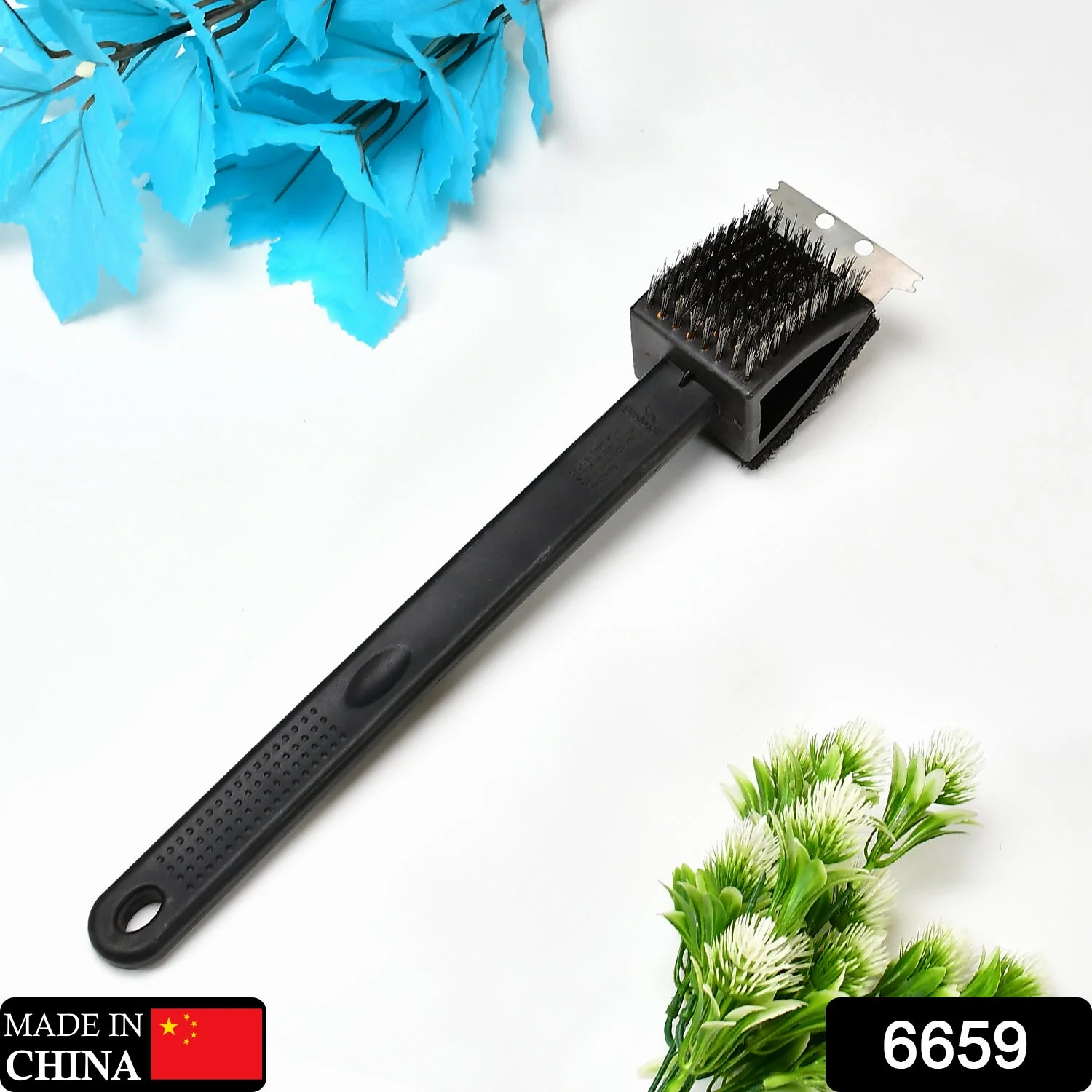 Black 2 Side Use Brush Scarp Cleaning Brush &  Wire Brush for Garage Use - Image 9