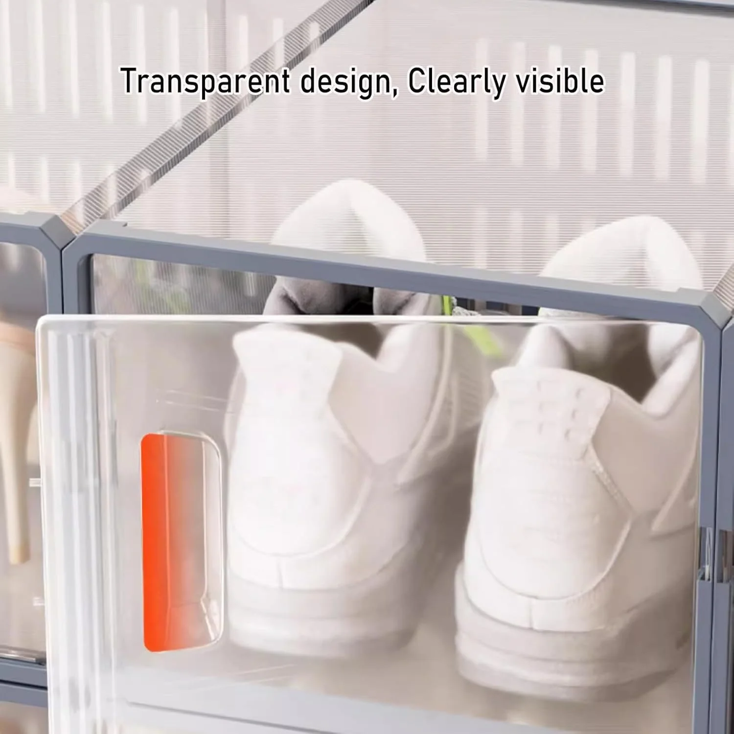 Plastic Stackable Shoe Storage Box (1 Pc) - Image 3