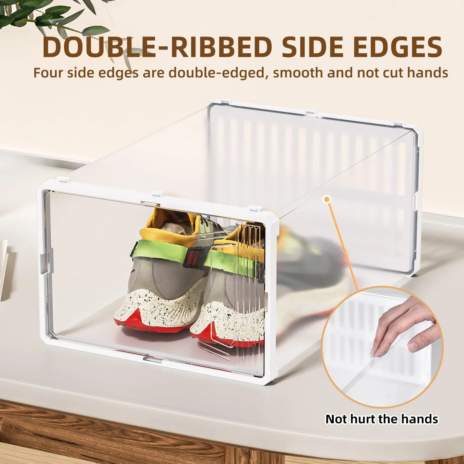 Plastic Stackable Shoe Storage Box (1 Pc) - Image 7
