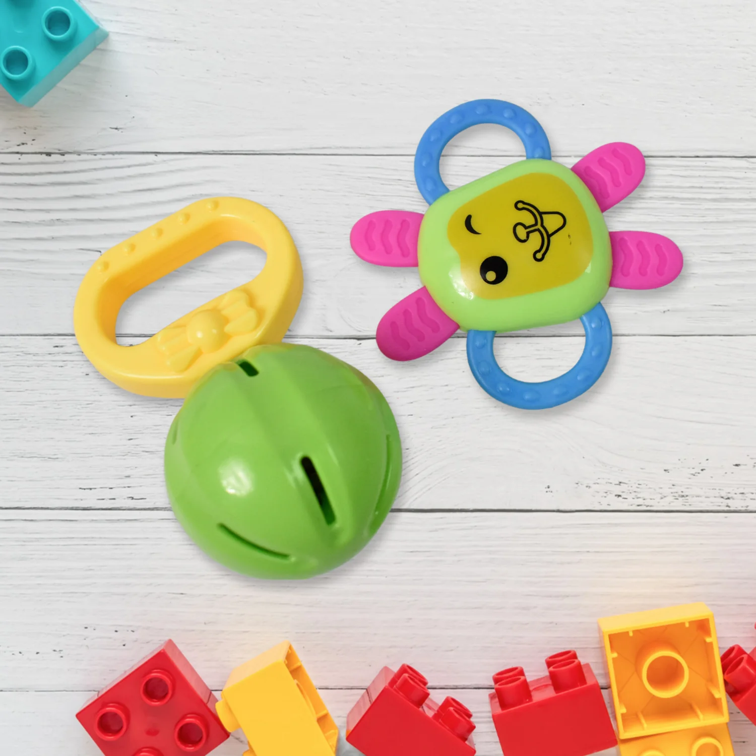 Kinder Rattles & Teething Set – Non-Toxic Shake & Grab Baby Toys (8 Pcs Set) - Image 3