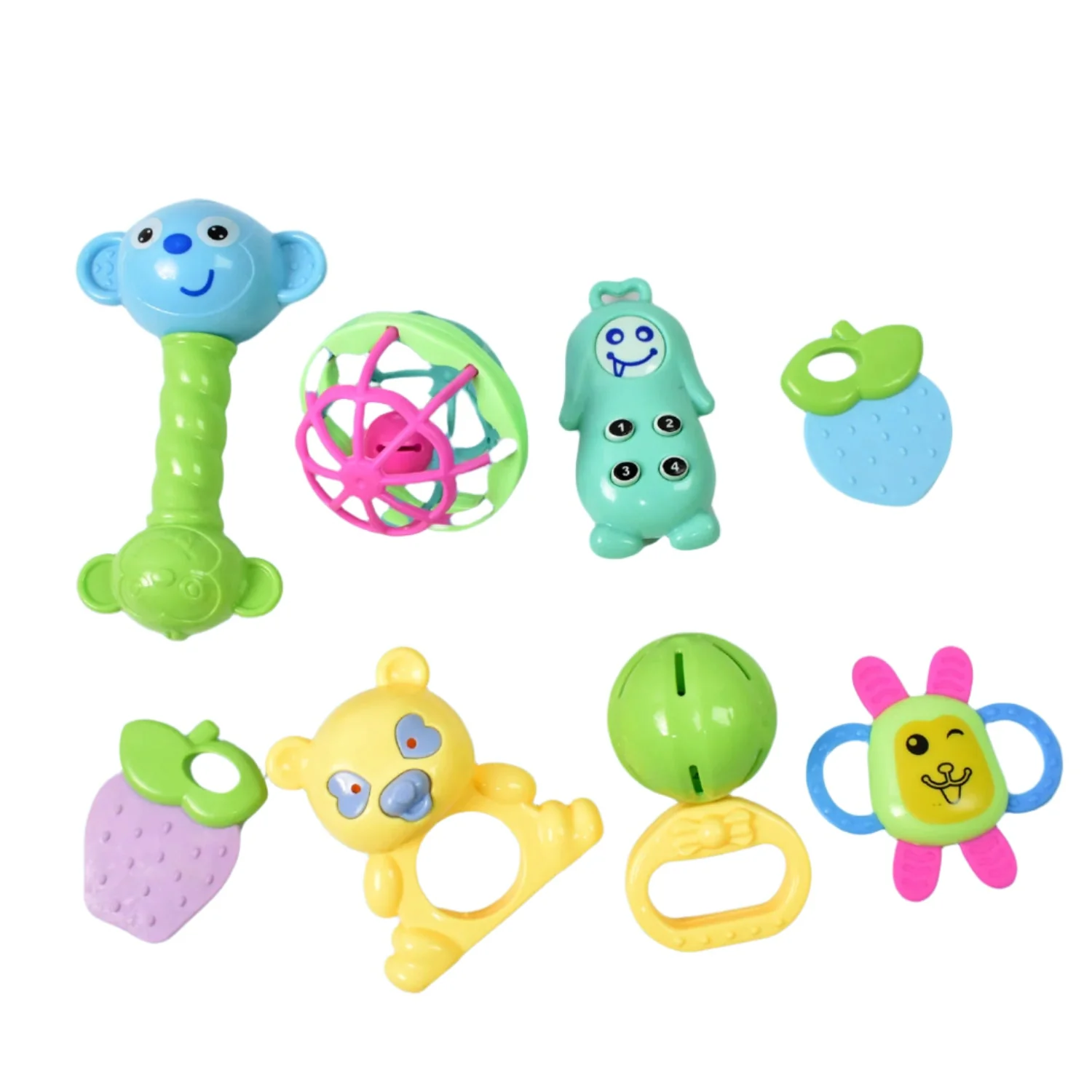 Kinder Rattles & Teething Set – Non-Toxic Shake & Grab Baby Toys (8 Pcs Set) - Image 5