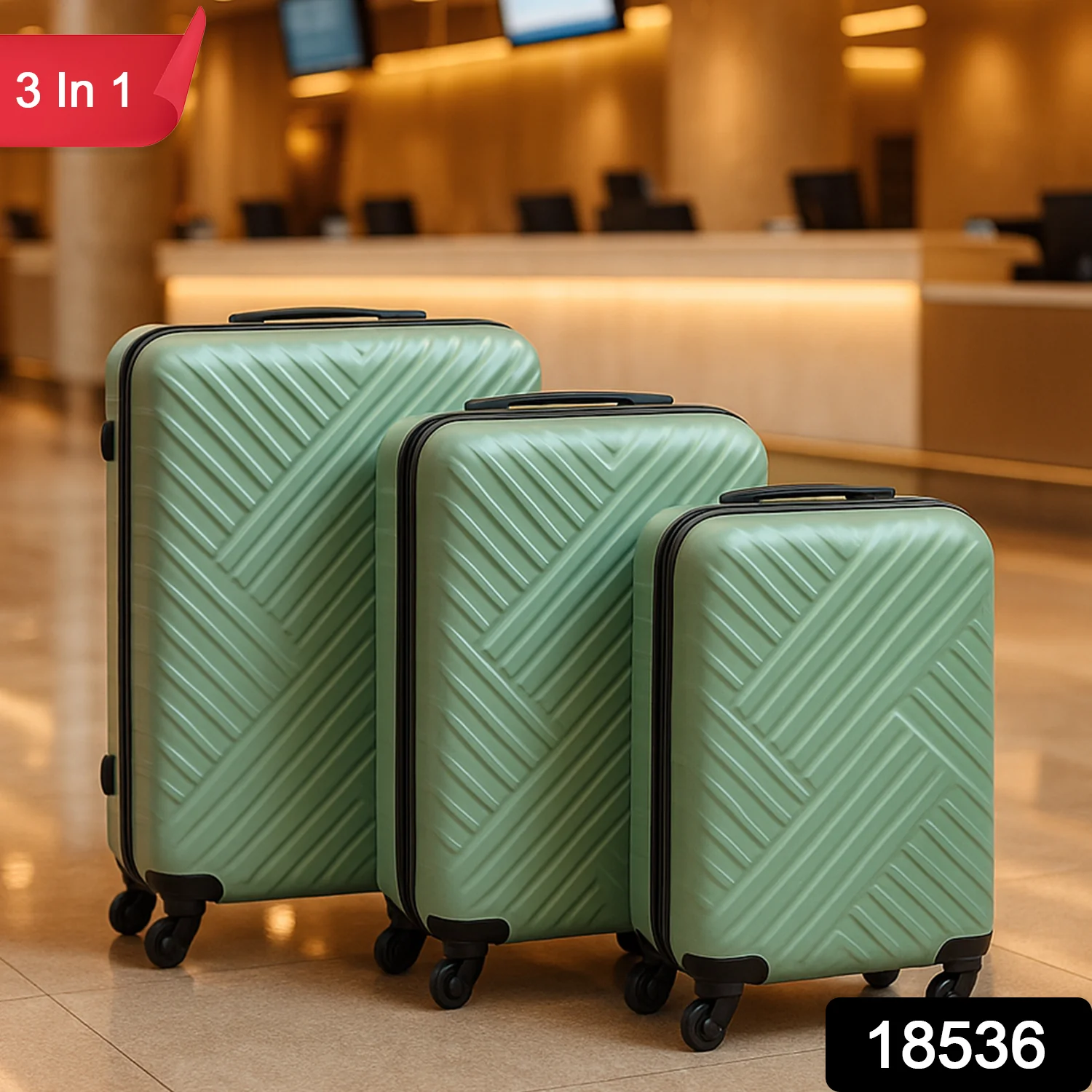 Big 3 in 1 Luggage with Wheels Travel suitcases Set (3 Pcs Set / Different Size) - Image 2