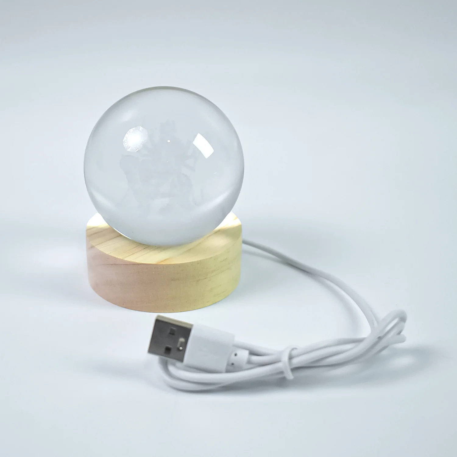 Ambaji 3D Crystal Ball lamps With Base (1 Pc) - Image 3