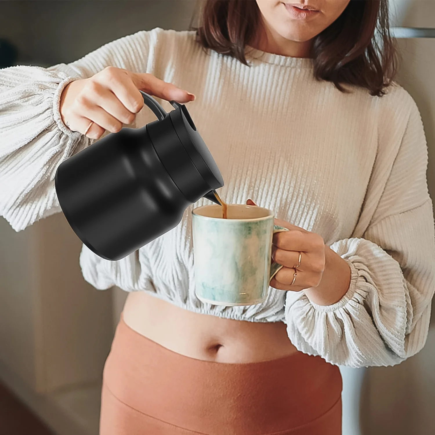 Customized Thermal Coffee  Tea Pot and Bottles with LED Display 500 ML and 1000 ML - Image 6