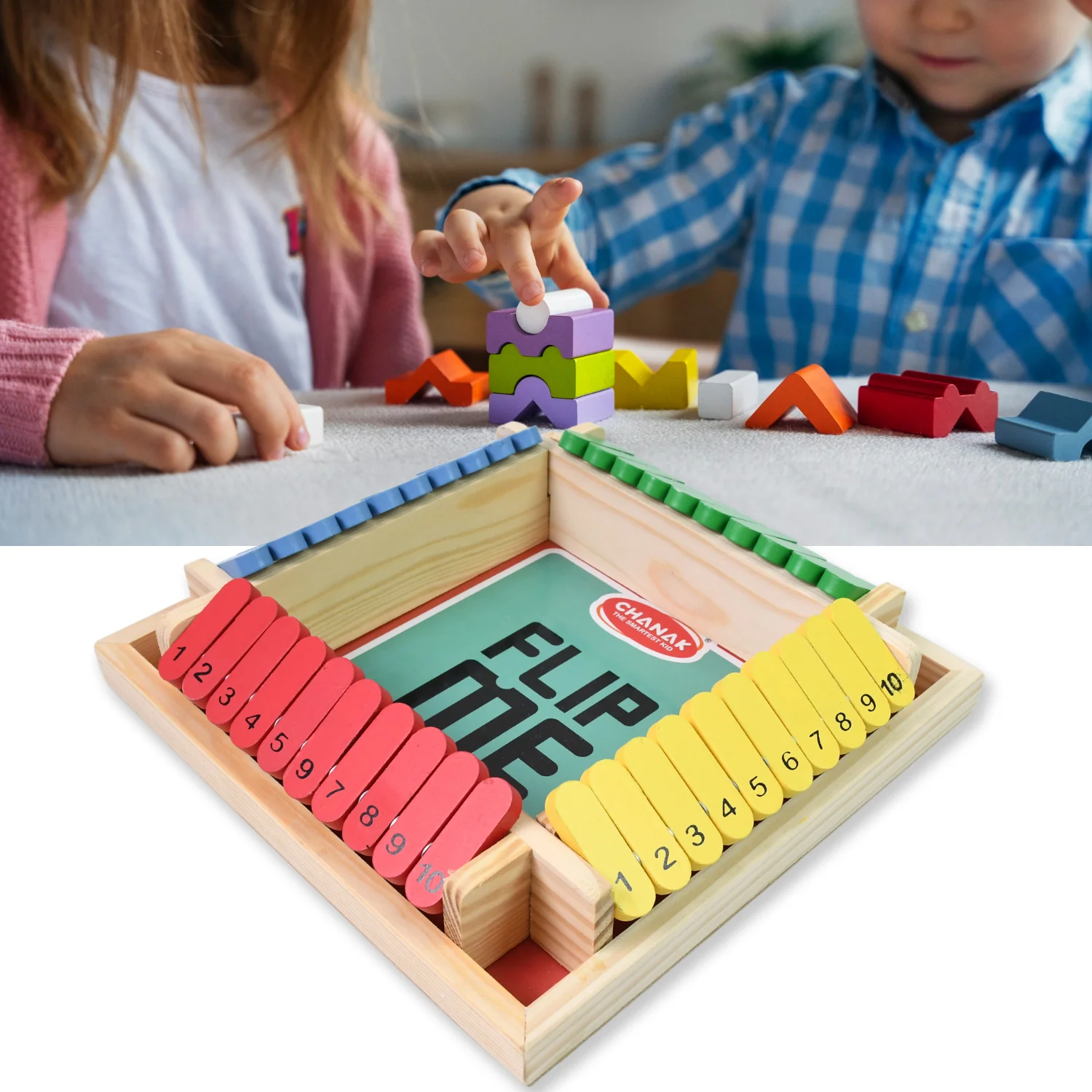 Shut The Box Dice Game, Classic Flip Me Multiplayer Game (1 Set) - Image 3