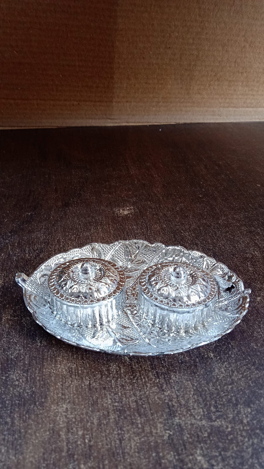 Leaf Shape Special Puja Thali (1 Pc / Mix Design) - Image 7