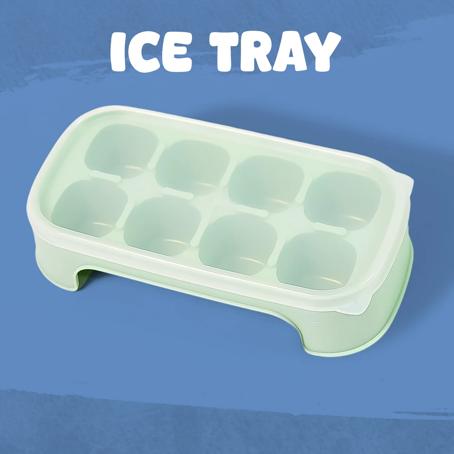 Ice Mold, 8 Grid Food Grade Portable Plastic Ice Tray (1 Pc / 15×8 Cm) - Image 2