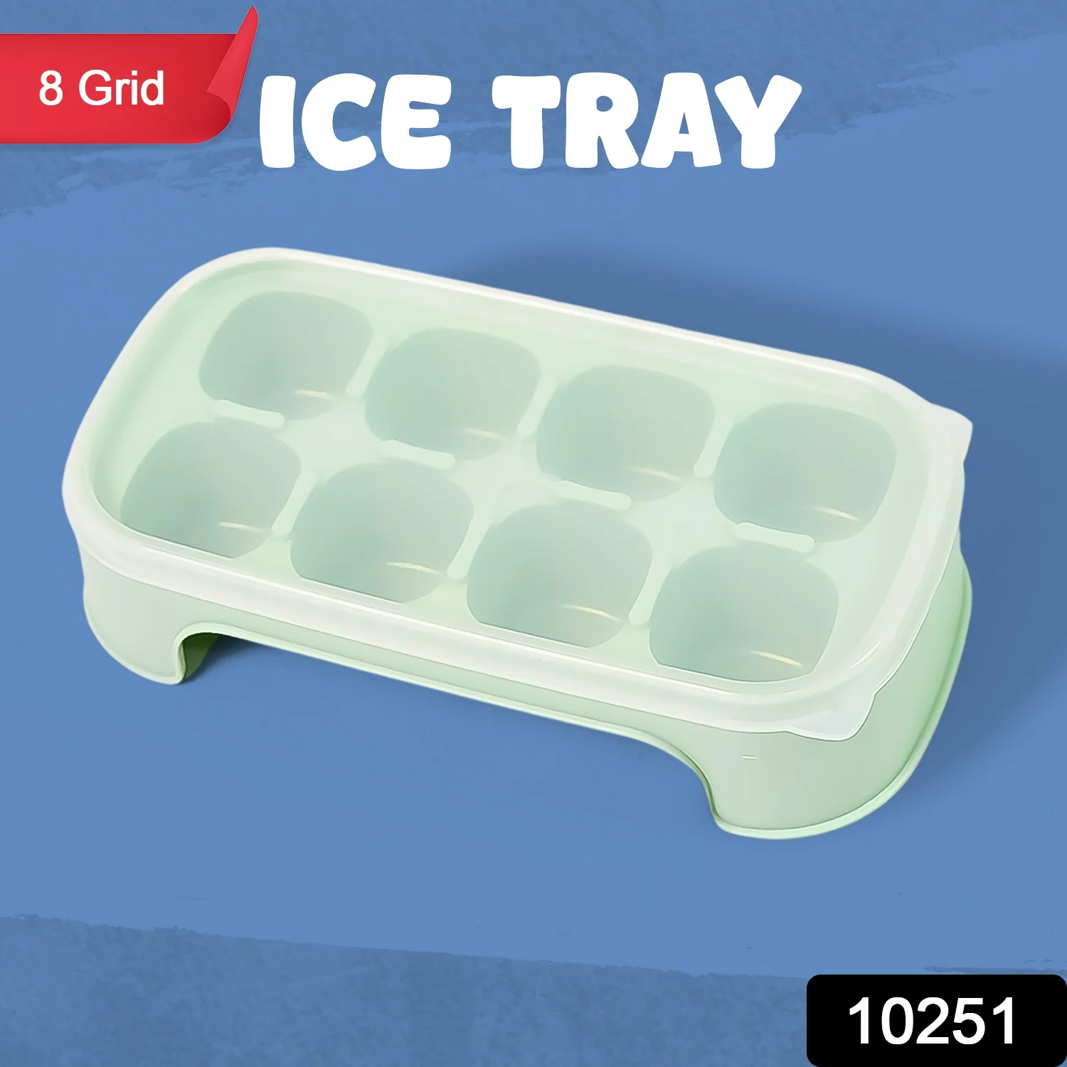 Ice Mold, 8 Grid Food Grade Portable Plastic Ice Tray (1 Pc / 15×8 Cm) - Image 3