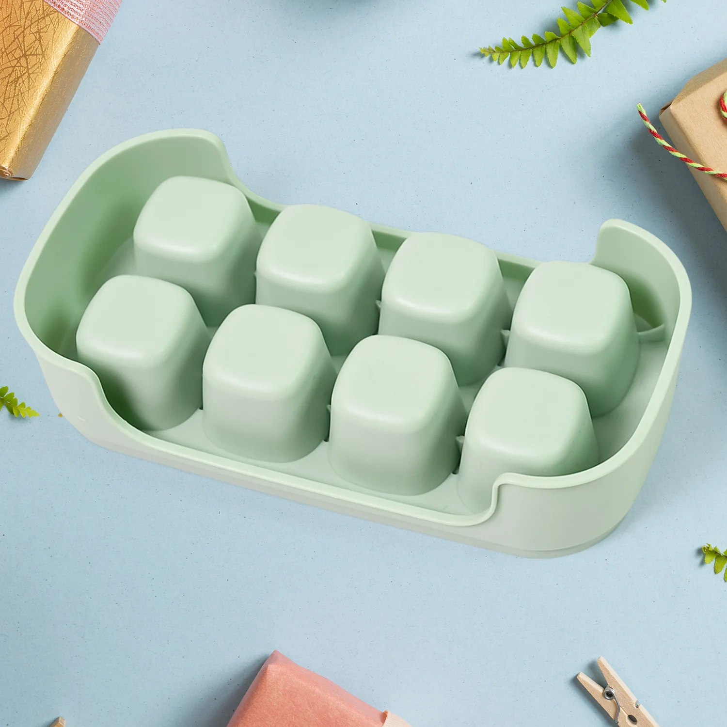 Ice Mold, 8 Grid Food Grade Portable Plastic Ice Tray (1 Pc / 15×8 Cm) - Image 7