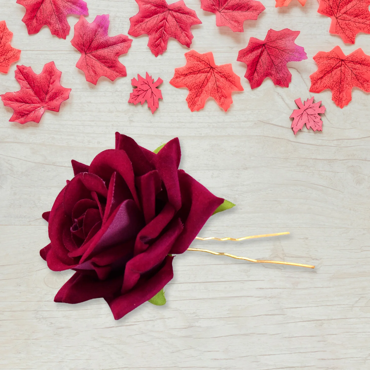 Colourful Flowing Flower Hair Pin (4 Pcs Set / Mix Color), Hair accessories - Image 4