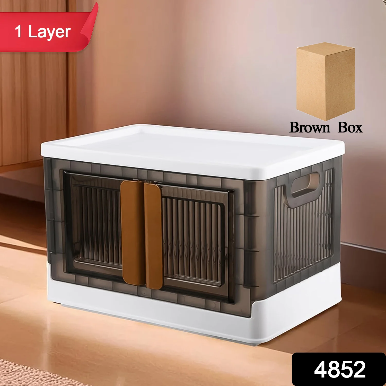 Plastic Folding Wardrobe Storage Organizer (1 Layer / 1 Pc) - Image 2