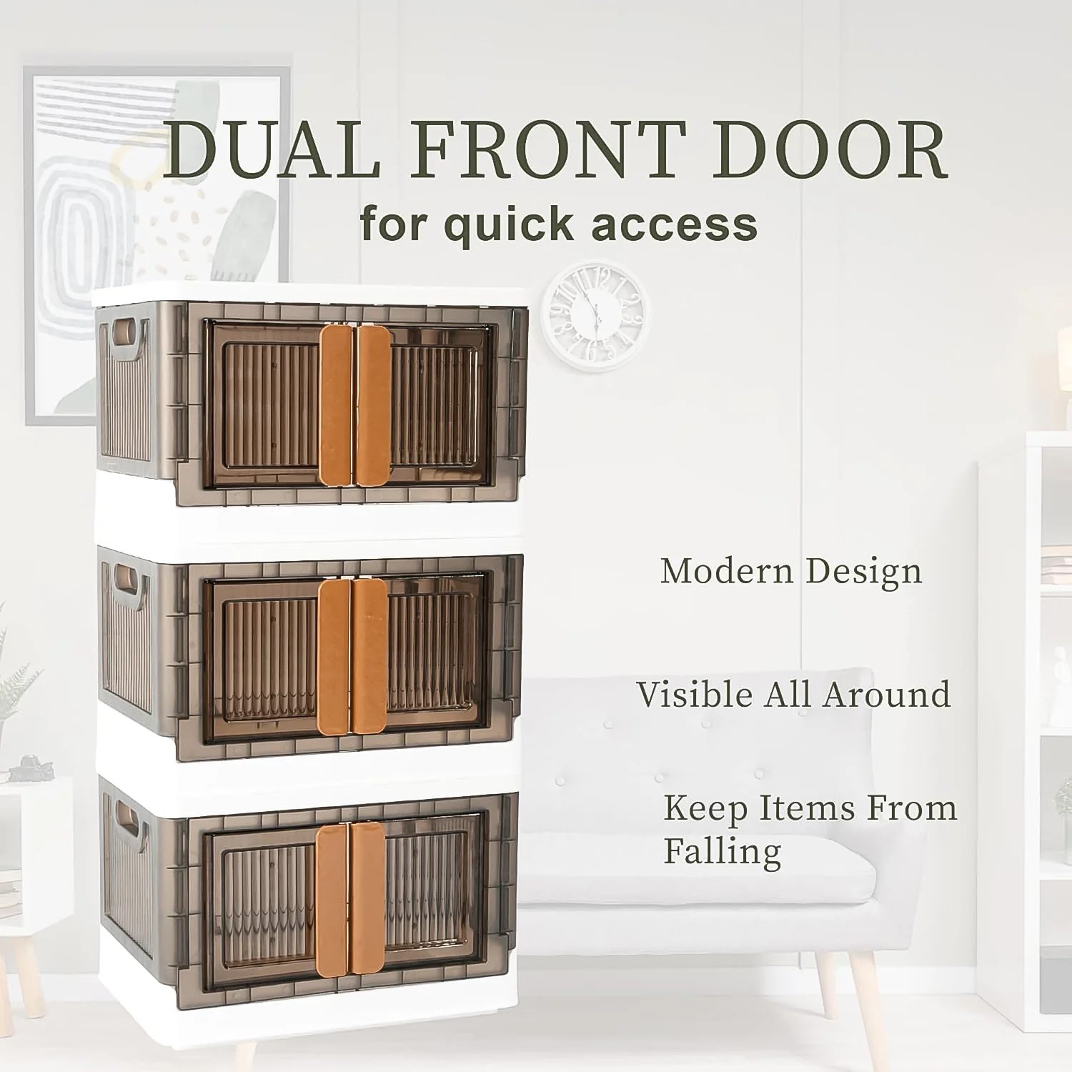 Plastic Folding Wardrobe Storage Organizer (1 Layer / 1 Pc) - Image 5