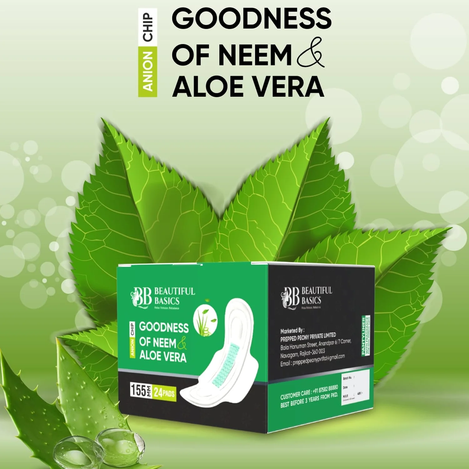 Sanitary Pantyliners with Neem & Aloe Vera – Ultra Thin (24 Pcs) - Image 6