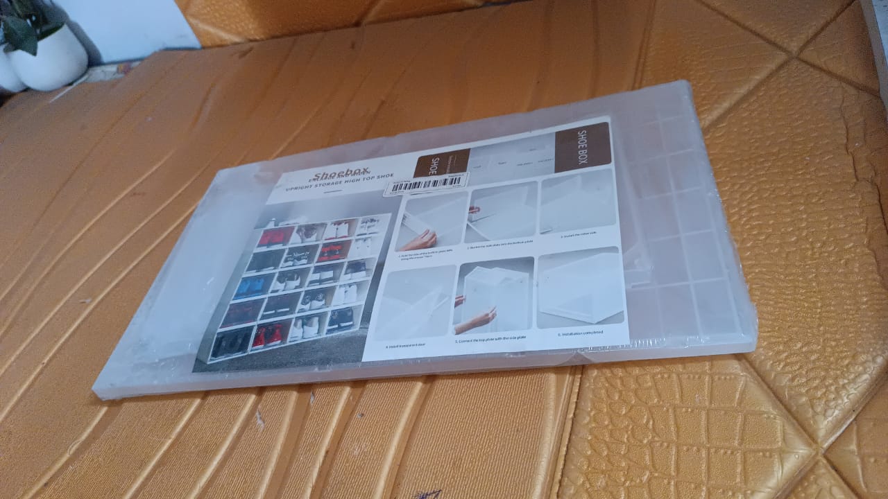 Shoe Storage Box, Shoe Box Clear Plastic Stackable (1 Pc) - Image 6
