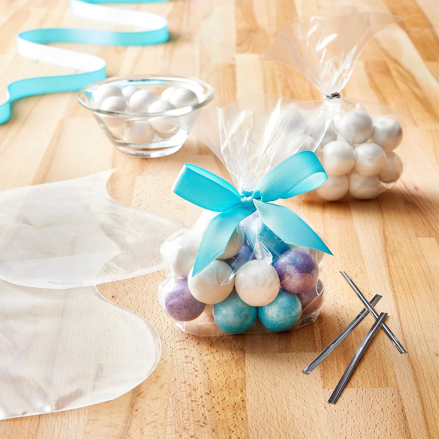 Clear Cookie Bags, Gift Bag Clear Flat Treat Bags (25 Pcs Set) - Image 4