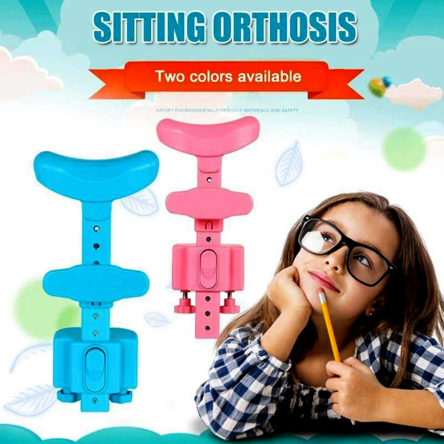 Student Sitting Posture Corrector Child Protector, Kids Sitting Posture Corrector for Reading Writing Adjustable Sitting Support Brace Eye Protection, School Gifts (1 Pc) - Image 4