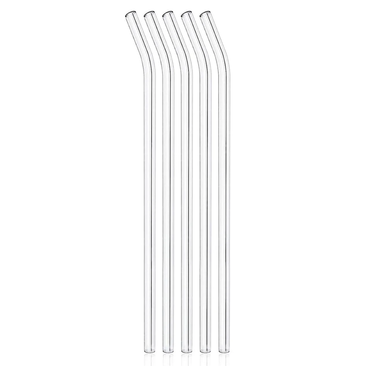 Reusable Glass Straws Clear Glass Drinking Straw 5Pc - Image 6