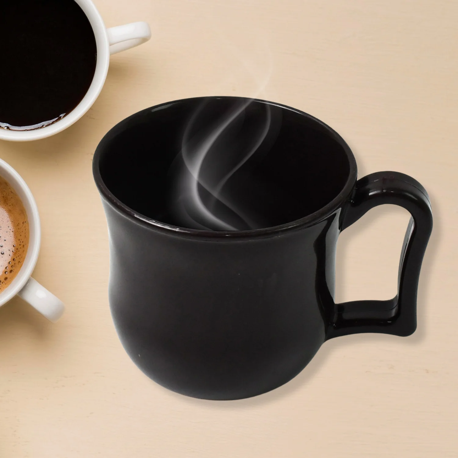 Customized Premium Plastic Coffee/Tea Mug with Handle (1 Pc, Mix Color) - Image 3