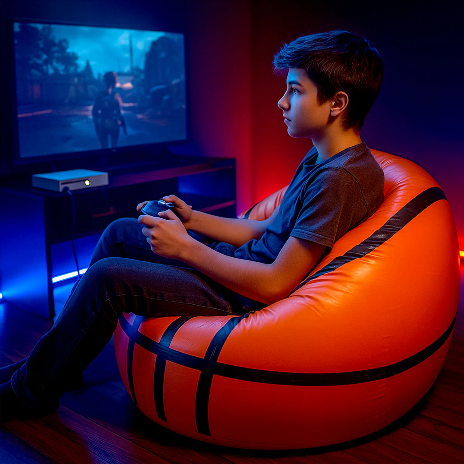 Foldable Cartoon Style  Sofa Chair Ball Chair for Adults Kids Size 110×85 cm - Image 4