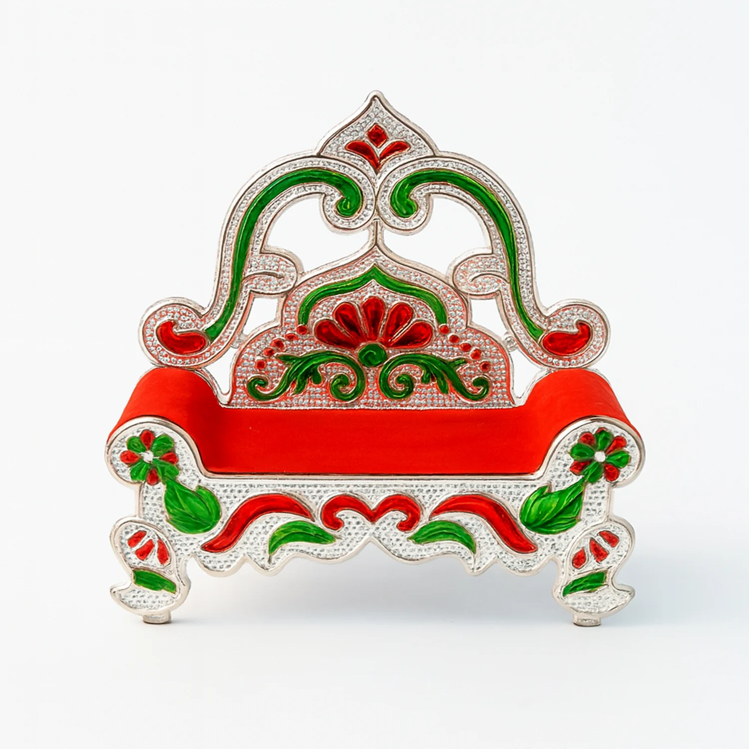Plastic Decorative Small Singhasan for Laddu Gopal, Krishna Ji or Ganesha Idol (1 Pc) - Image 5