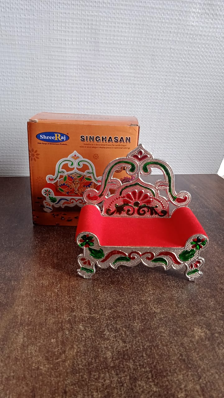 Plastic Decorative Small Singhasan for Laddu Gopal, Krishna Ji or Ganesha Idol (1 Pc) - Image 8