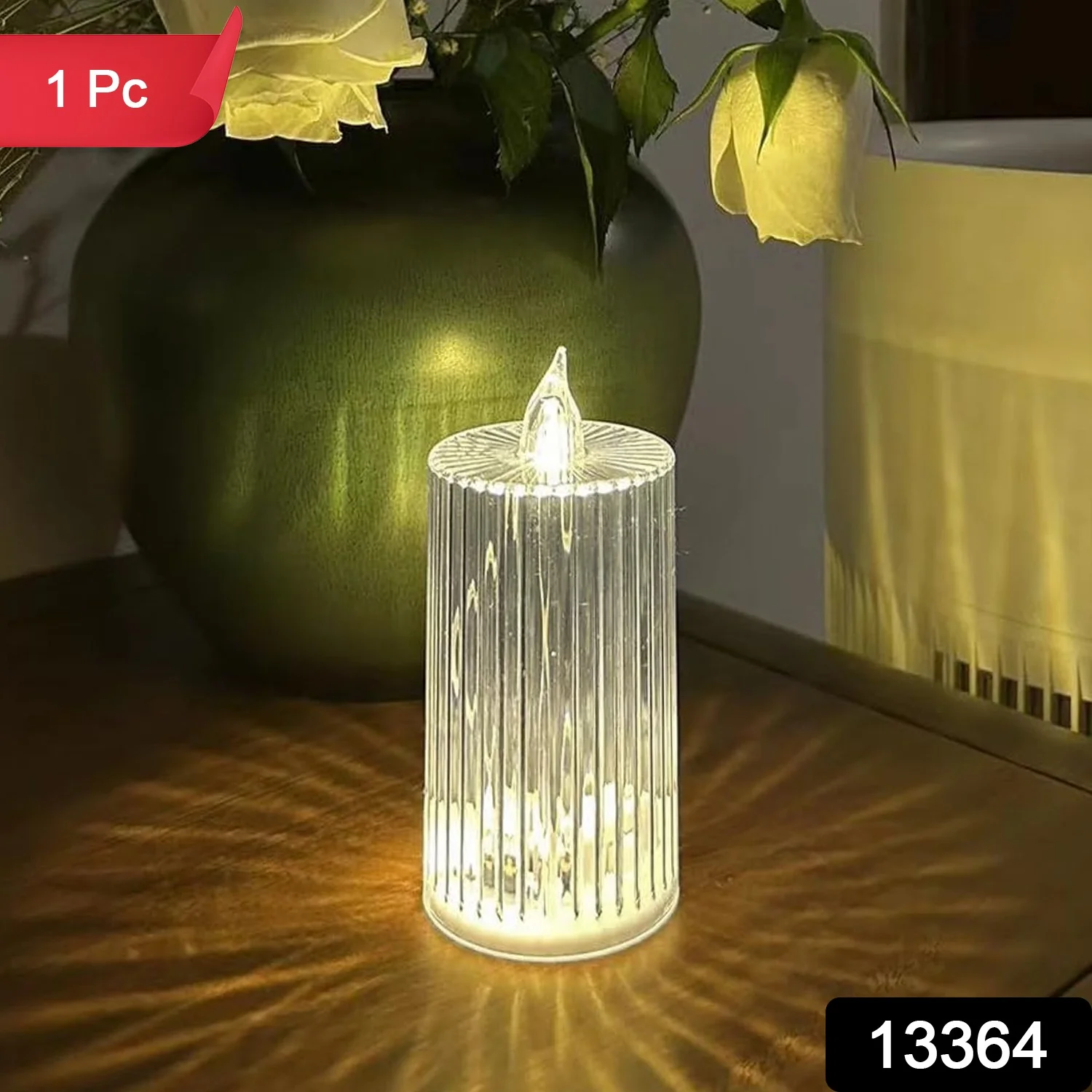 Flameless and Smokeless Decorative Candles LED Tea Light, Diwali (1 Pc) - Image 2