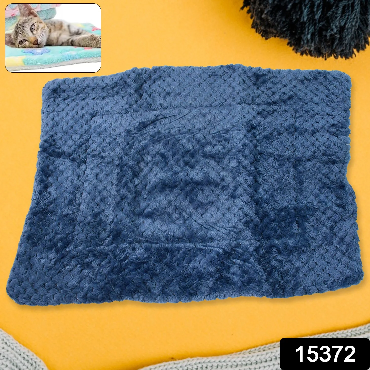 Pet Soft Cat Dog Towel, Warm Sleep Mat (50×37 Cm / 1 Pc / Mix Color & Design) - Image 2