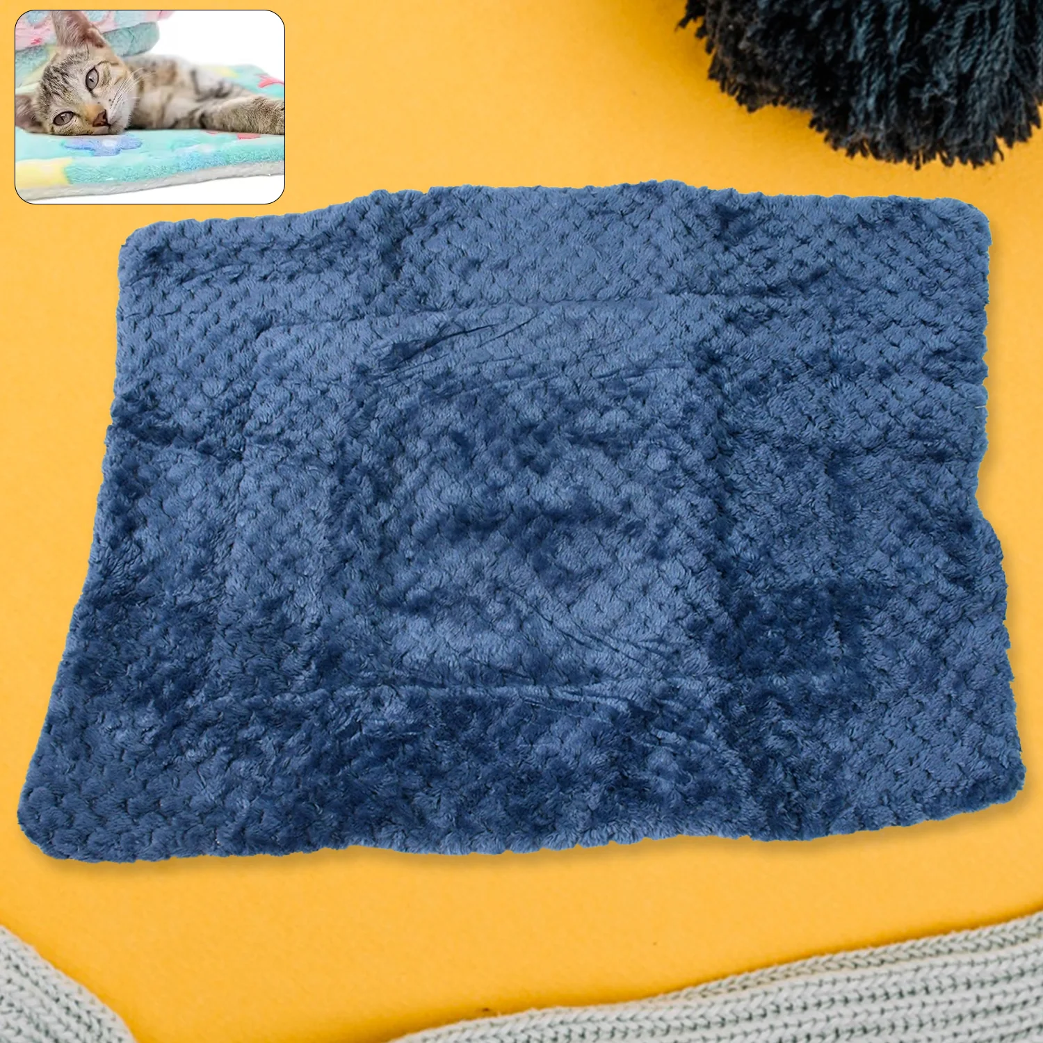 Pet Soft Cat Dog Towel, Warm Sleep Mat (50×37 Cm / 1 Pc / Mix Color & Design) - Image 5