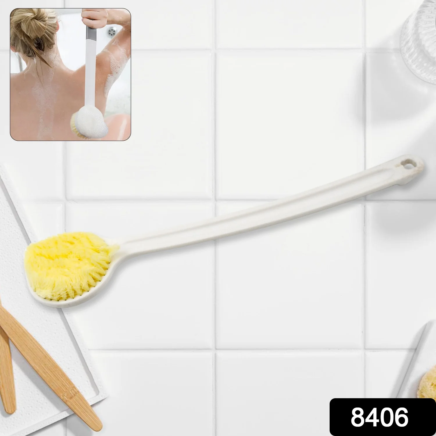 Body Back Scrubber Brush Long Handle (1 Pc / 40 CM) - Image 2