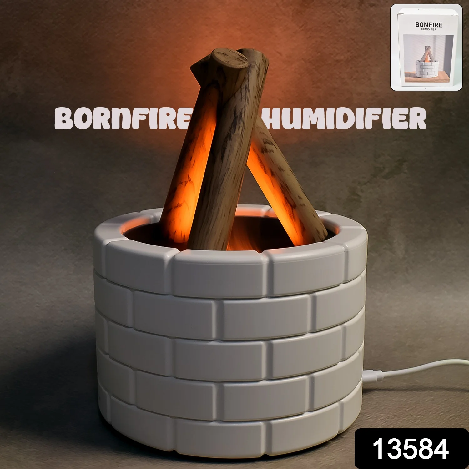 Bonfire Shaped Diffuser Essential Oil Diffuser Multi Function Flame Oil (1 Pc) - Image 2