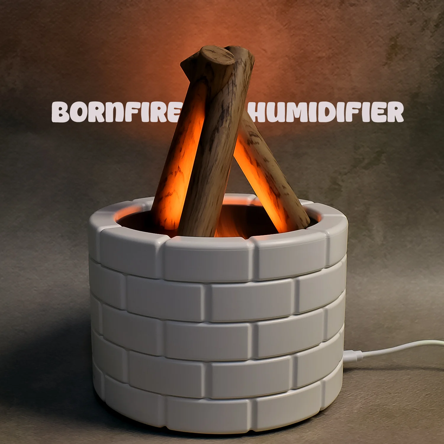 Bonfire Shaped Diffuser Essential Oil Diffuser Multi Function Flame Oil (1 Pc) - Image 3
