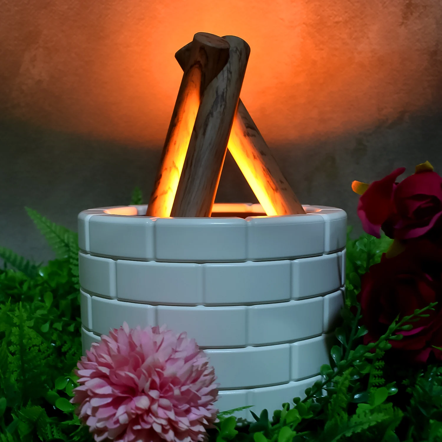 Bonfire Shaped Diffuser Essential Oil Diffuser Multi Function Flame Oil (1 Pc) - Image 4