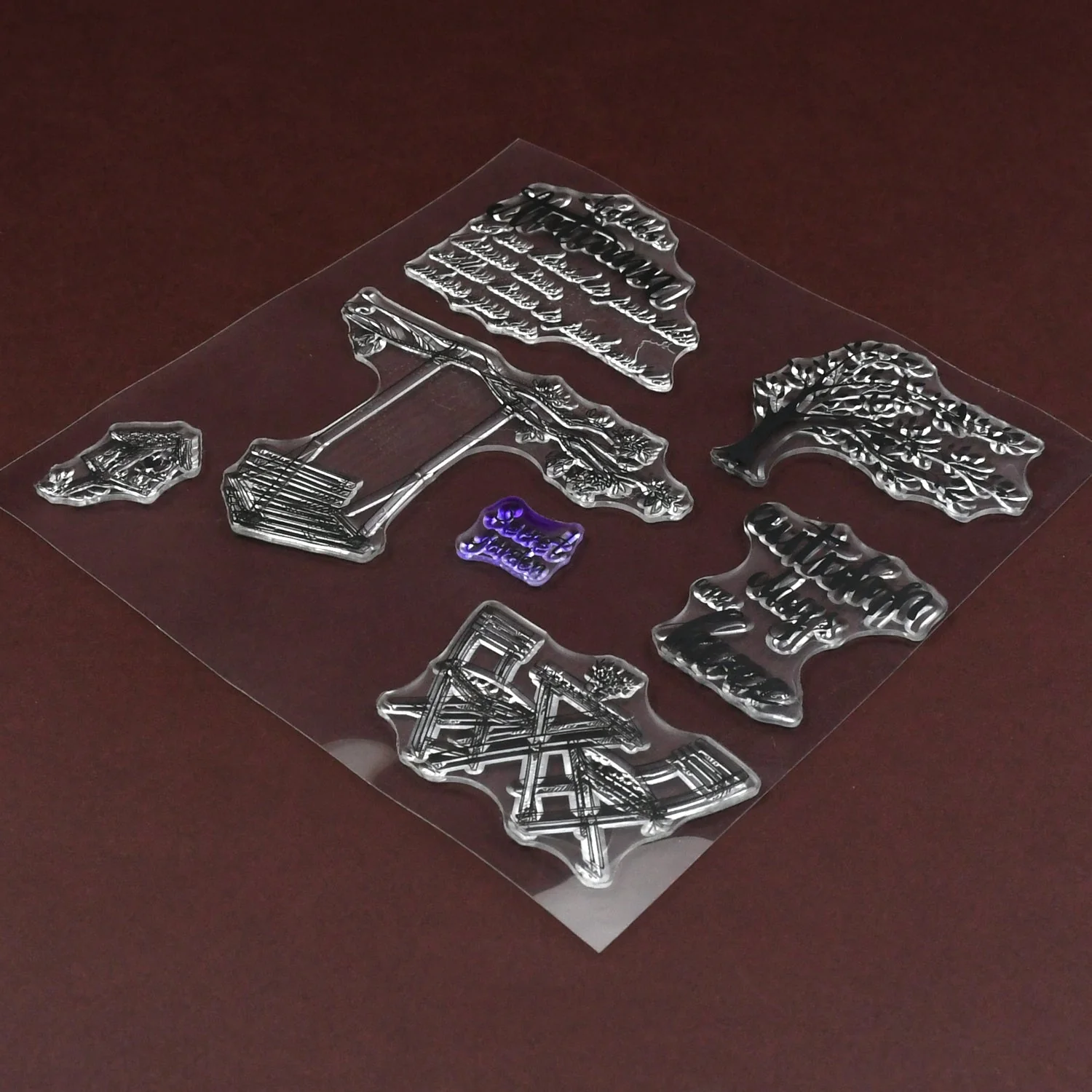 Reusable Transparent Rubber Stamp for Paper Crafts (Mix Design / 1 Sheet) - Image 14