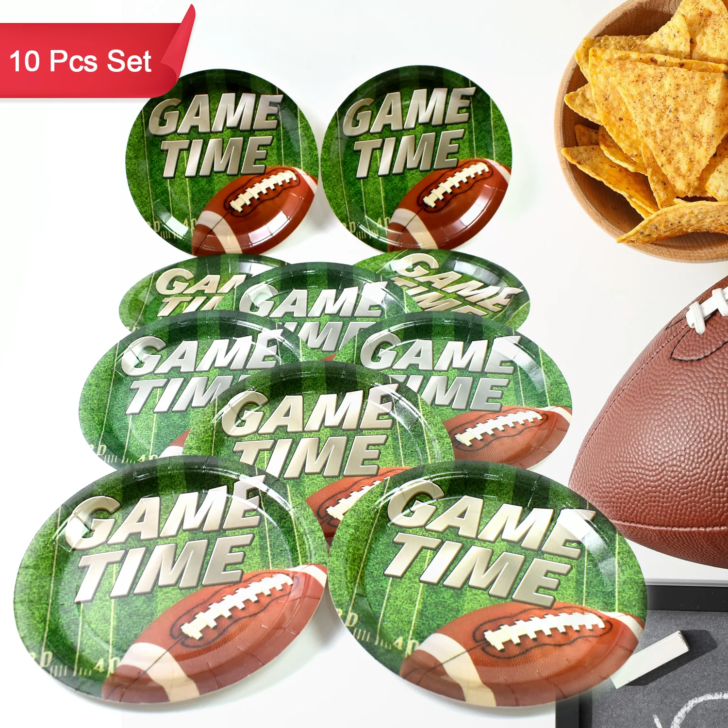 Round Plates Disposable Paper Plates Happy Birthday, Gift (10 Pcs Set / Mix Design) - Image 3