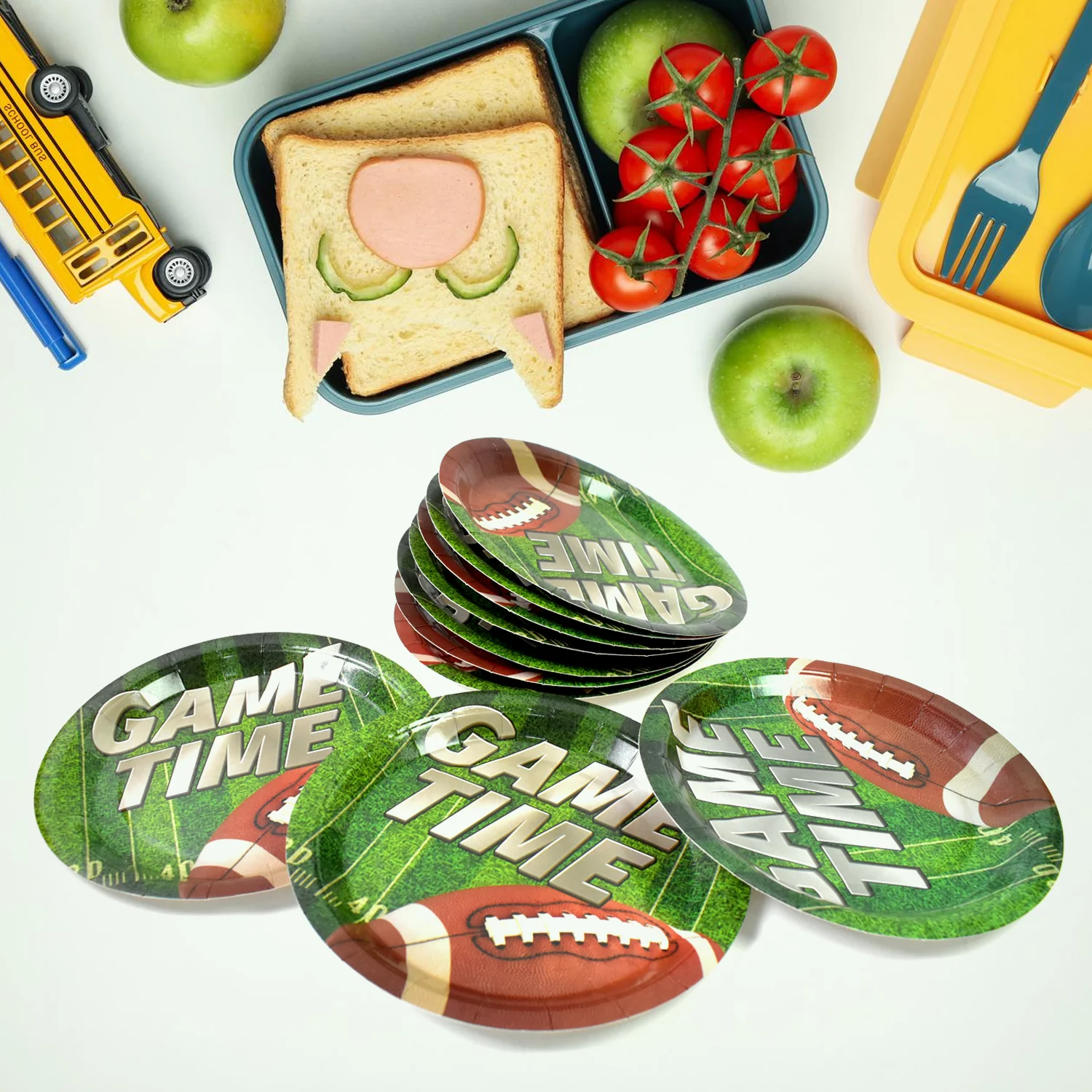 Round Plates Disposable Paper Plates Happy Birthday, Gift (10 Pcs Set / Mix Design) - Image 4