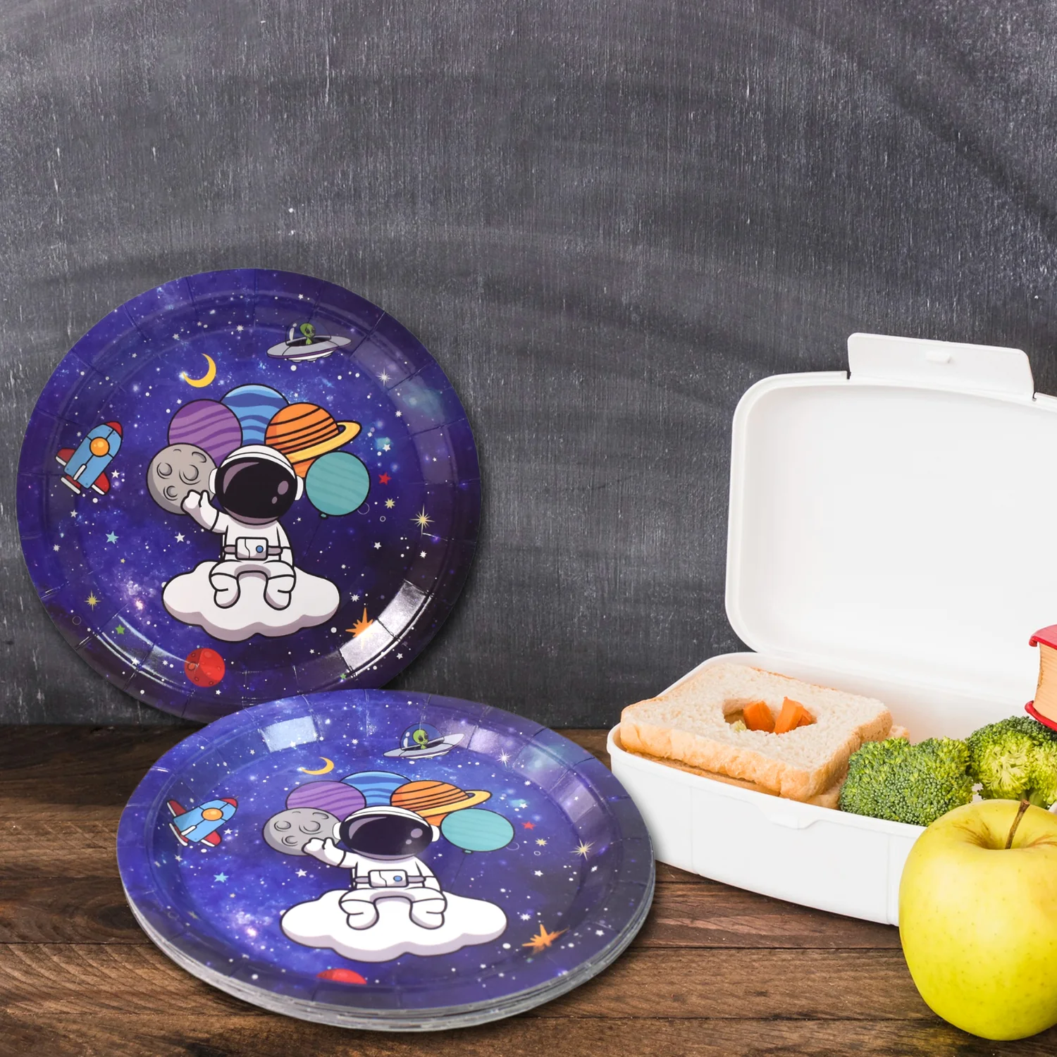 Round Plates Disposable Paper Plates Happy Birthday, Gift (10 Pcs Set / Mix Design) - Image 8
