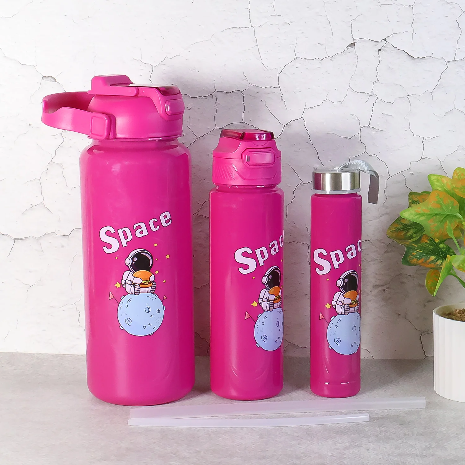 Space Theme Printed Water Bottles – 2000ML, 900ML & 300ML Approx- (Set) - Image 4